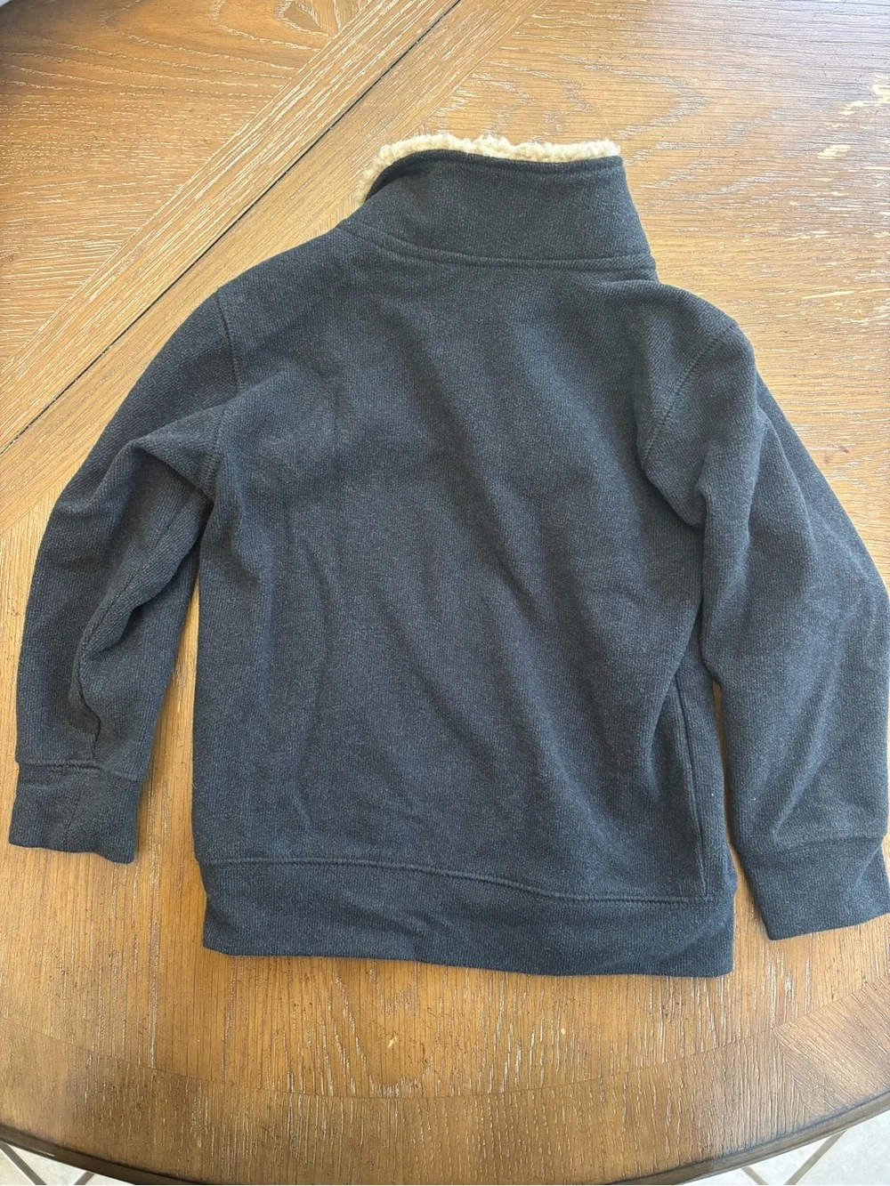 Carter's Charcoal Half-Zip Pullover with Cream Sherpa Collar